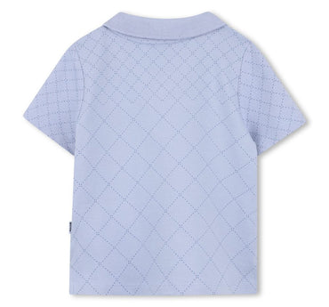 Polo Shirt In Quilted Effect Double B  & Boss Stripe