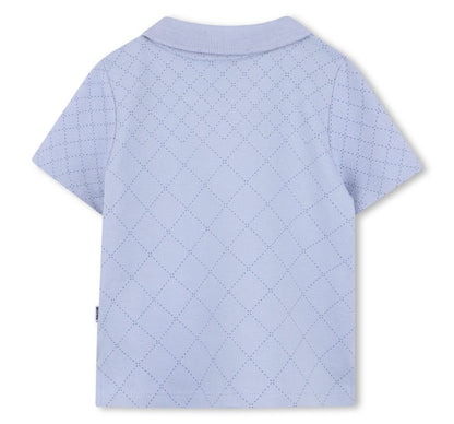 Polo Shirt In Quilted Effect Double B  & Boss Stripe
