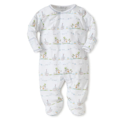 Noahs Print Footie Light Blue