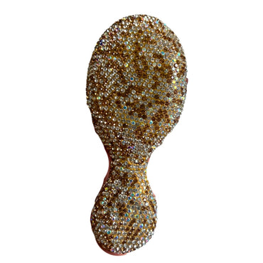 Small Crystak Hair Brush Gold