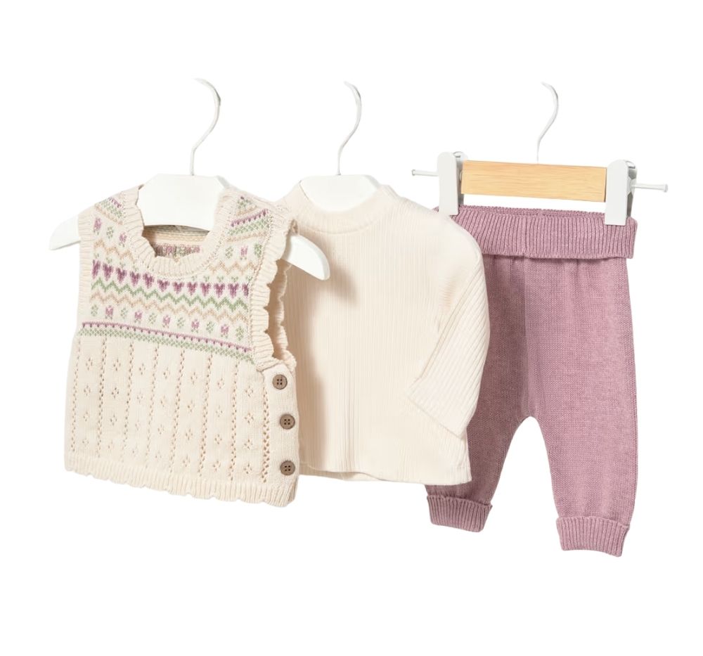 Conjunto Leggings Tricot Malva Vigore