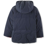 Girls Shimmer Piuffer Jacket Navy