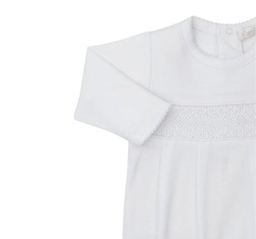 Footie W/ Hand Smk White