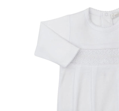 Footie W/ Hand Smk White
