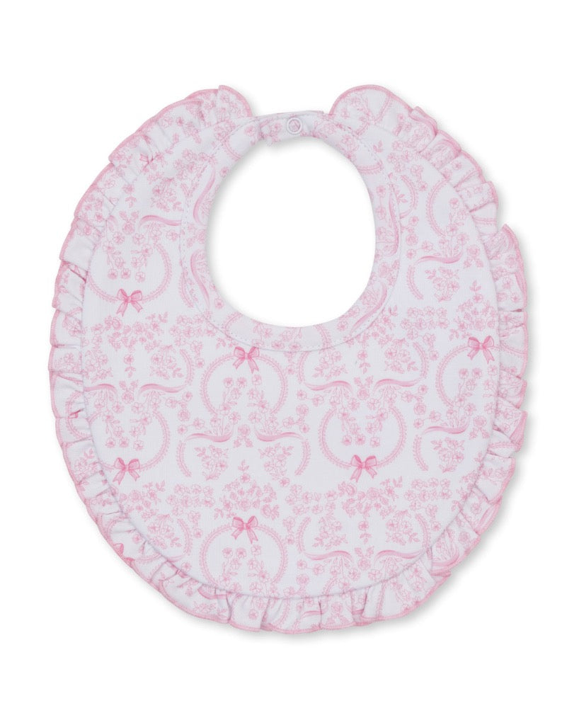 Bib Delicate Blooming Bows Pink