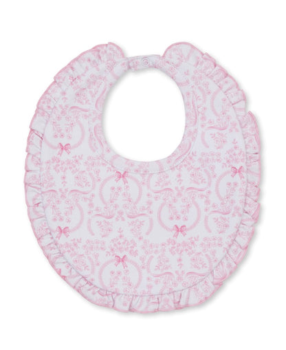 Bib Delicate Blooming Bows Pink