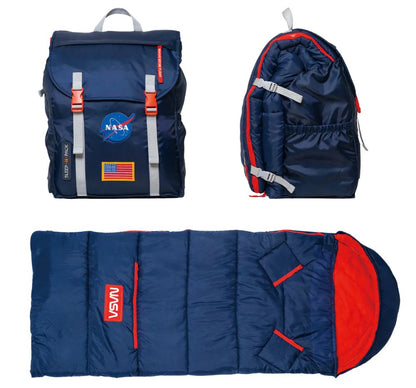 Sleep-N Pack Sherpa Big Kid Nasa Blue