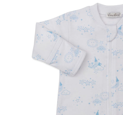 Footie W/ Zip PRT Nightfall Light Blue
