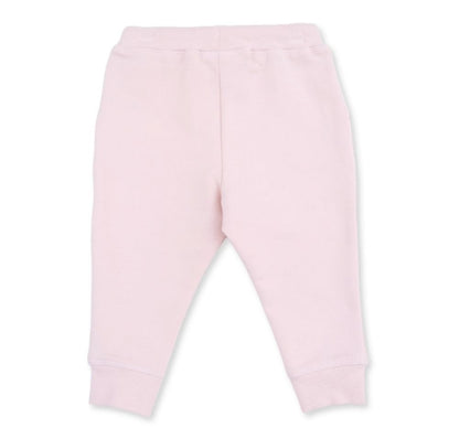 Solid Veiled Pink Jogger Pant