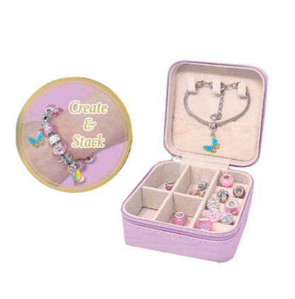 Halo Charms Bracelet & Jewelry Case  Tie Dye Butterfly