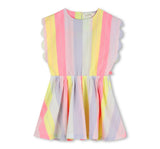 Striped Scallop Hem Dress