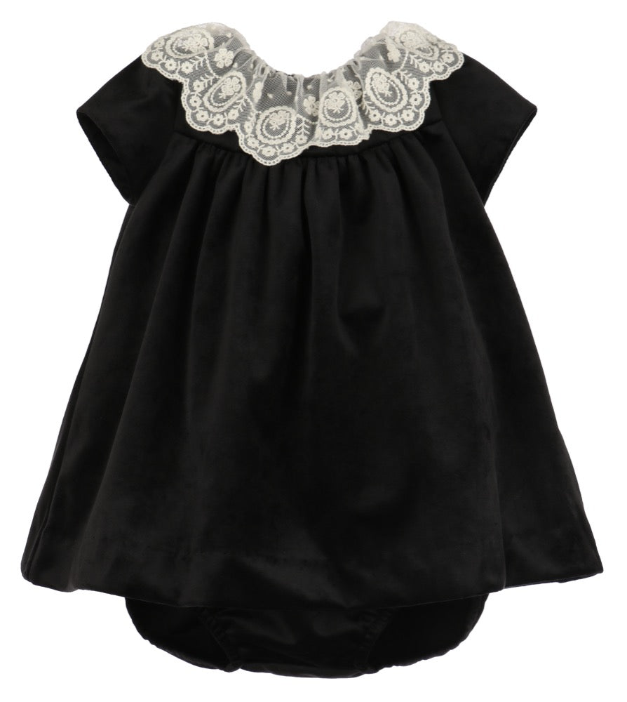 Deluxe Velvet Float Dress Black