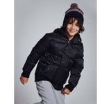 Slim Puffy Coat Black