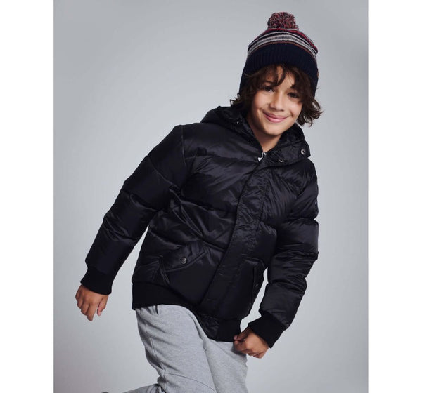 Slim Puffy Coat Black