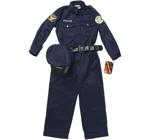 Jr Police Officer Suit W/Belt & Cap 2-3