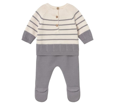 Conjunto Polaina Tricot Ceniza