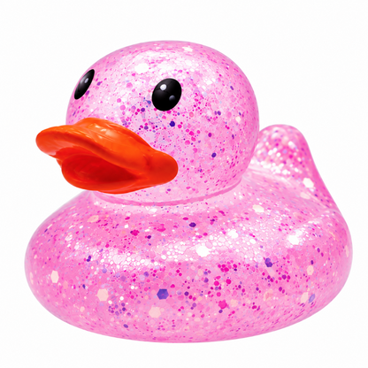 Glitter Squishy Duck Pink