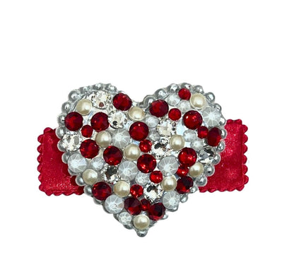 Crystallized Puffy Hearts Red/RWh