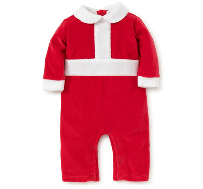 Velour Playsuit Red