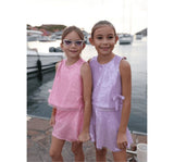 Pastel Sequin Bow Set Pink