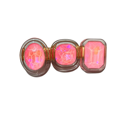 Large Multi Jeweled Clip Pink