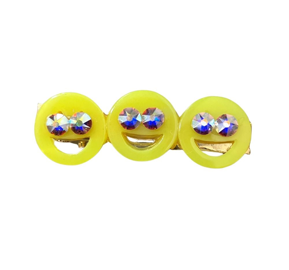 Smiley On Pinch Clip Yellow