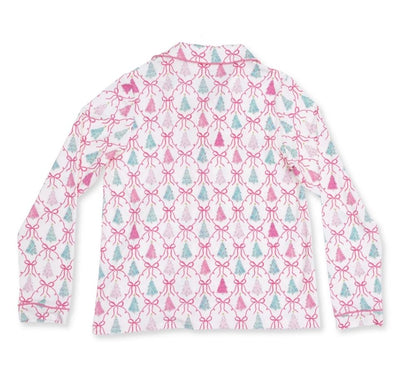 Bow Trellis Tree Adult Long Sleeve Coat Style with Pants