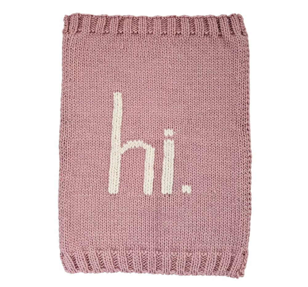 Cobija Tejida ″HI″ Rosy Pink
