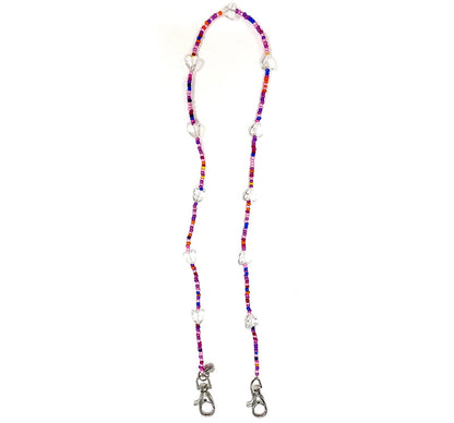 Necklace Pink W/Heart White