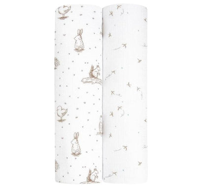 Silky Soft Swaddles Blankets Healing Nature 2-Pack