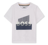 T-Shirt With/Boss Graphic Centered White