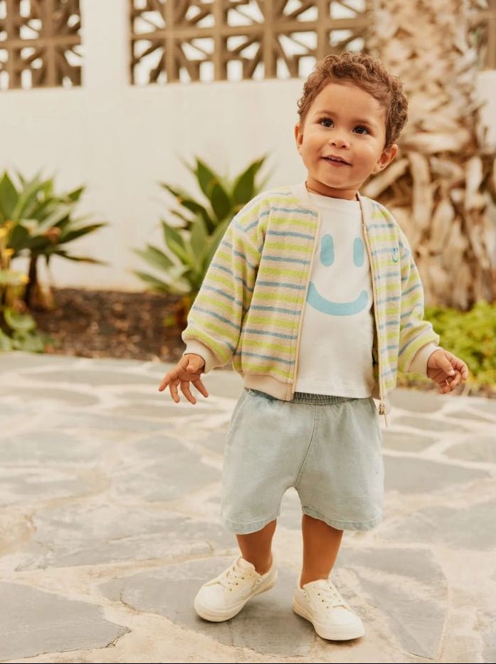 T-Shirt Daylight White & Short Misty Denim