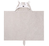 Gray Wolf Hooded Bathwrap