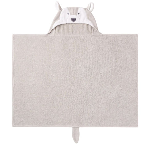 Gray Wolf Hooded Bathwrap
