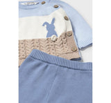 Conjunto Pantalon & Sueter Conejo Largo Tricot Nube