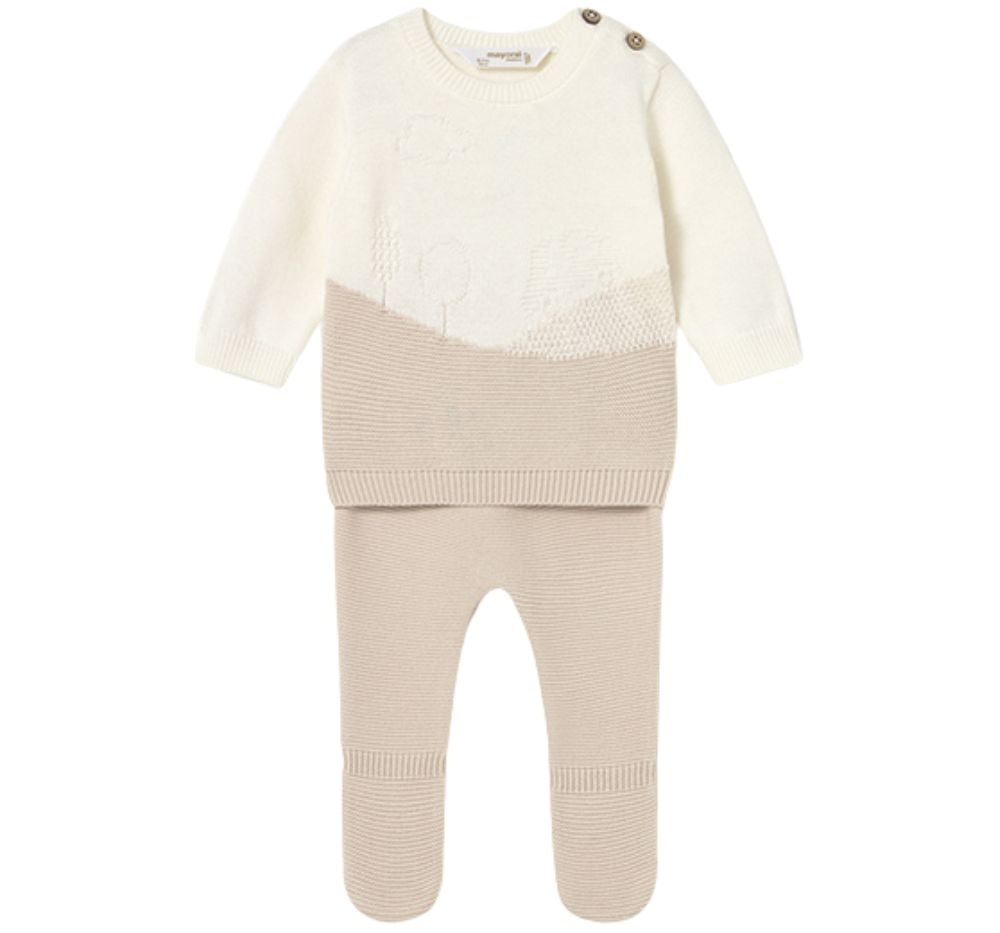 Conjunto Polaina Tricot Soja