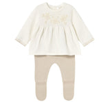 Conjunto Polaina Tricot Soja Flor