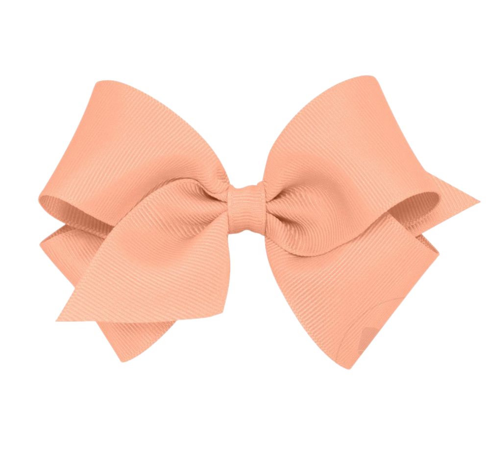Med Solid Grosgrain Bow Light Coral