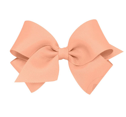 Med Solid Grosgrain Bow Light Coral