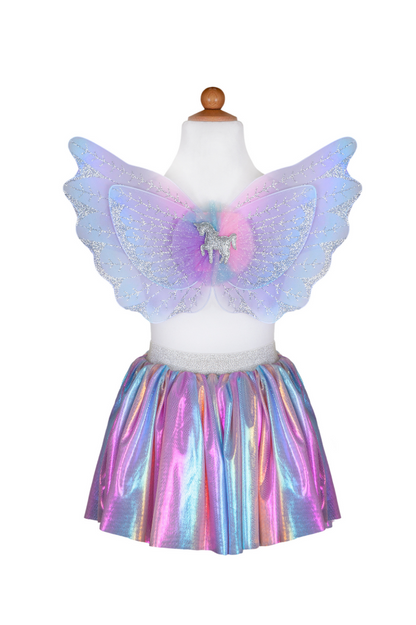 Magical Unicorn Skirt & Wings Pastel 4-6