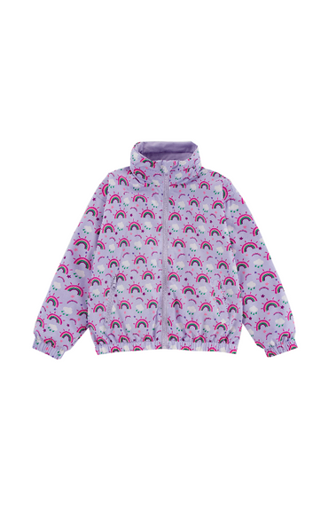 Max Reversible Rain Jacket Windbreaker, Purple Rainbow