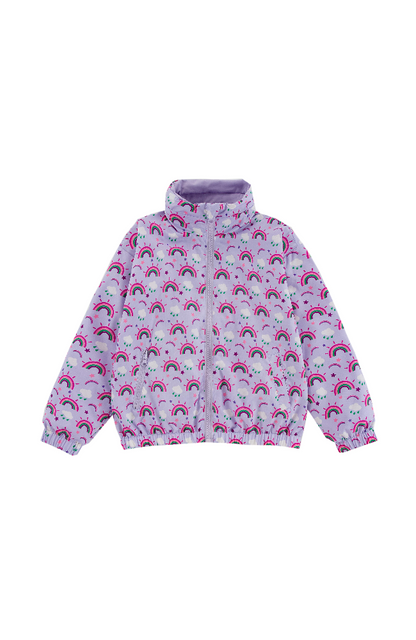 Max Reversible Rain Jacket Windbreaker, Purple Rainbow