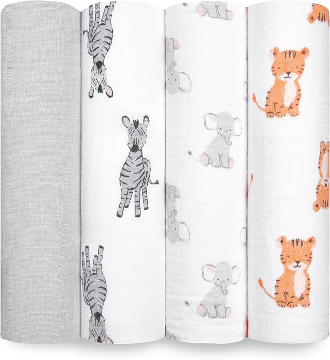 Safari Babes 4-pack Swaddles plus