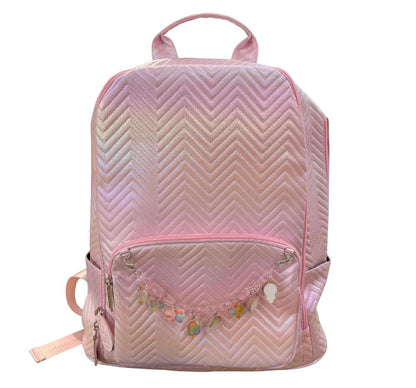 Backpack Chevron Link-Pink