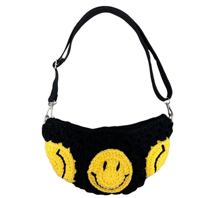 Crochet Sling Bags Black