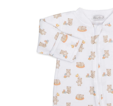 Footie W-Zip Beary Blessed Brown