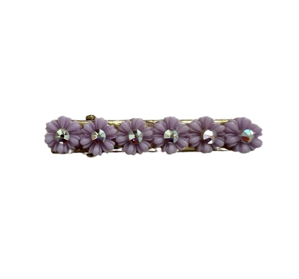 Crystallized Daisy Clips Lilac