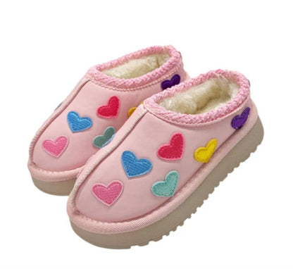 Candy Heart Sherpa Booties