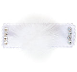 Crystallized Snap Clip With A Fur Puff