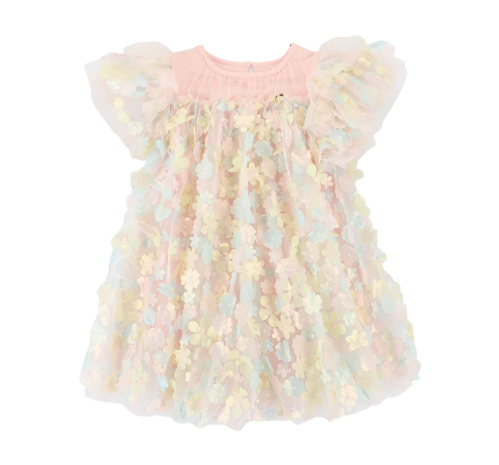 Marlowe 3D Multi Flower Tulle Dress